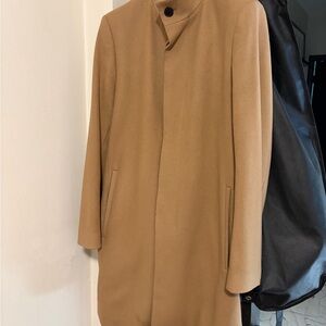 Theory Men's Belvin Overcoat in Camel Color